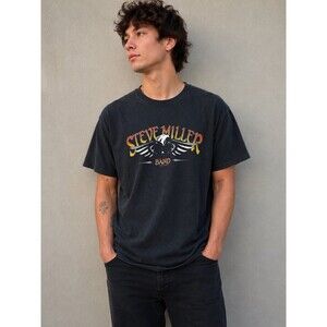 Steve Miller Band Fly Like An Eagle 2005 T Shirt XL Black Rock Vintage Grunge